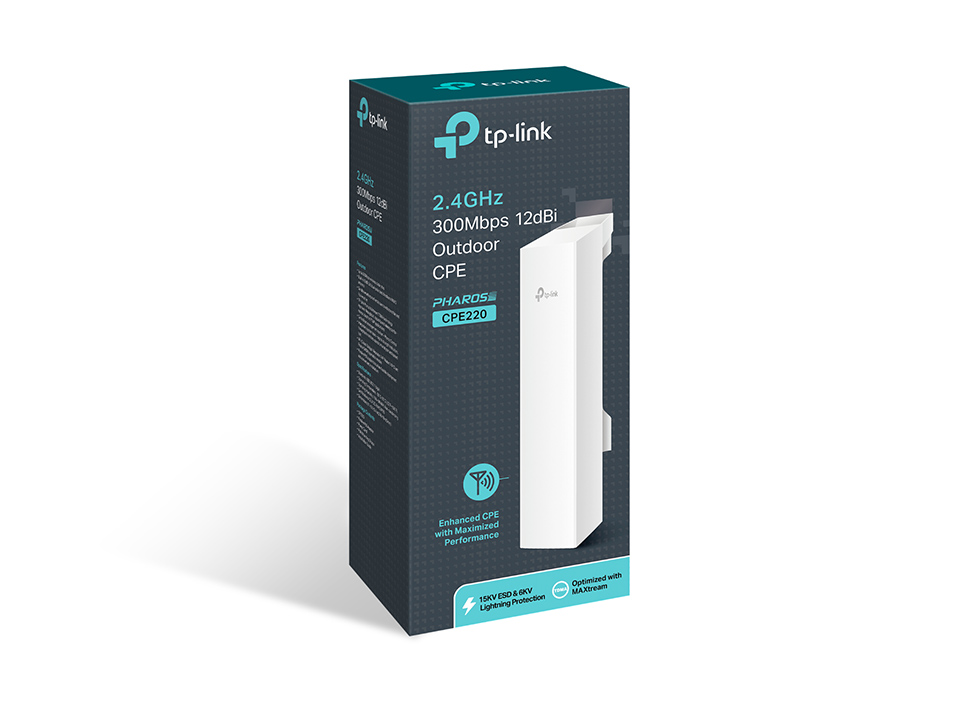 Tplink 2.4GHz 300Mbps 12dBi Outdoor CPE CPE220-5