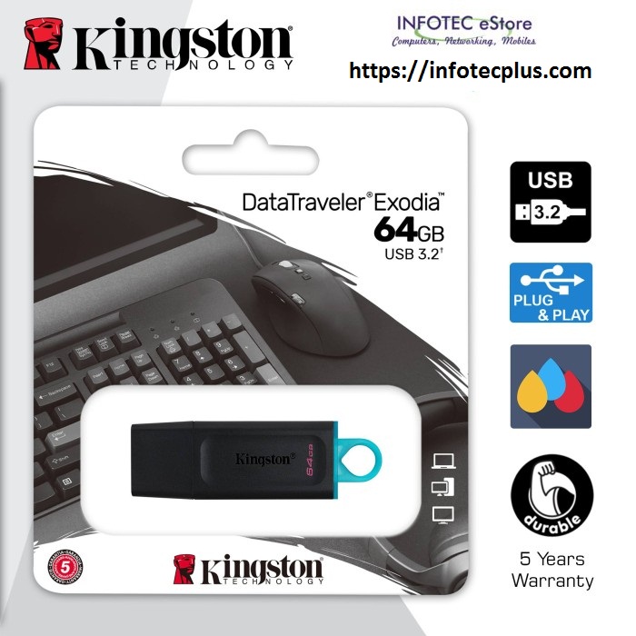 Kingston USB Flash Drive Data Traveler Exodia USB 3.2 64GB