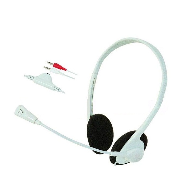 Multimedia Stereo Headphone & Mic HP-116C (Normal Quality) White
