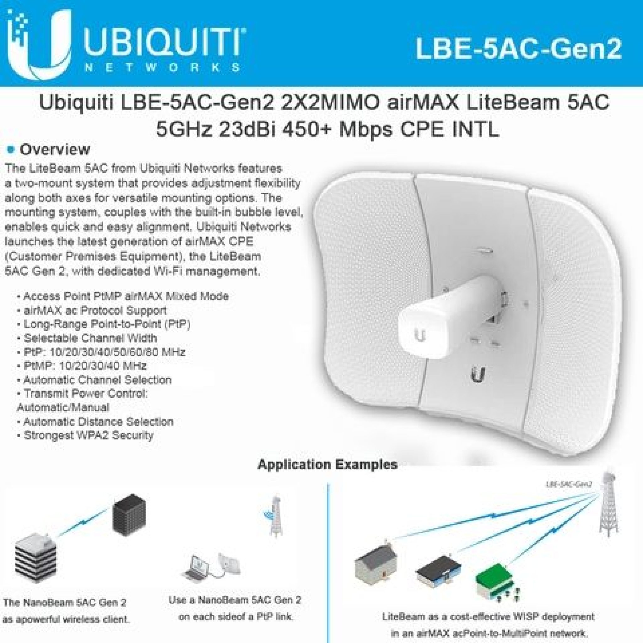 Ubiquiti LiteBeam 5AC Gen2 - INFOTEC eStore