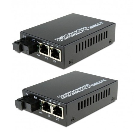 Fiber Ethernet Gigabit Media Converter 2 Ports 1000base