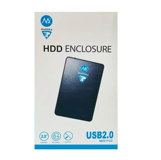 Master 2.5 HDD Enclosure Case USB 2.0 Black