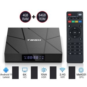 BES-31236 - Dispositivi Smart TV - beselettronica - AKAI AKDVBTBOX Android  smart box tv 4k 16GB wifi telecomando DVB-T2/S2 USB