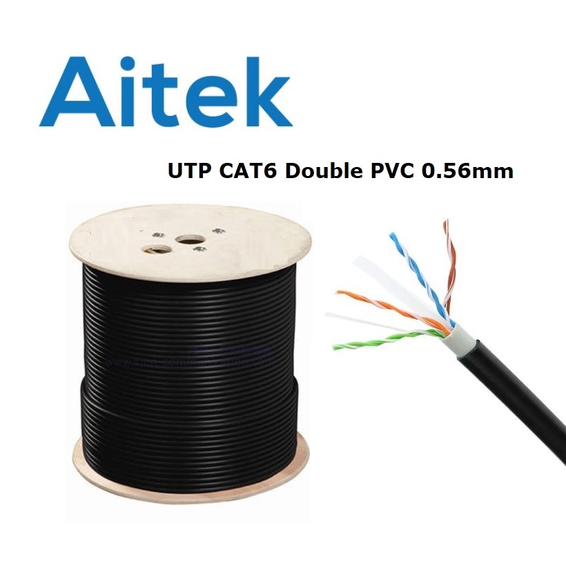 Ai-Tek CAT6 Double PVC 0.56 Cable Roll-