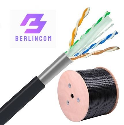 BERLINCOM UTP CAT6 Double PVC Cable Roll 0.48mm