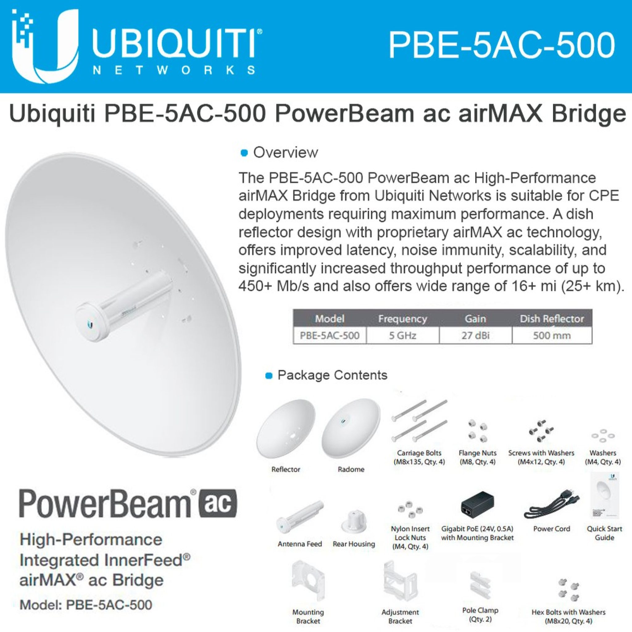 Ubiquiti PowerBeam 5AC 500 - INFOTEC eStore