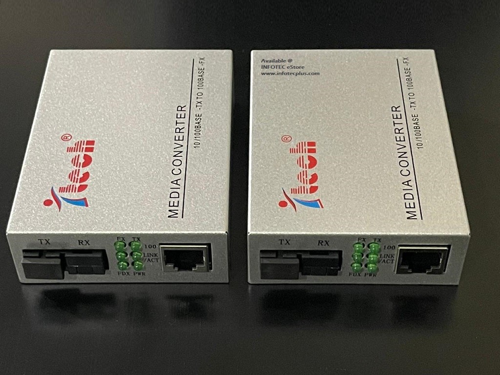 iTech Fiber Ethernet Media Converter 10/100 (Pair) - INFOTEC eStore