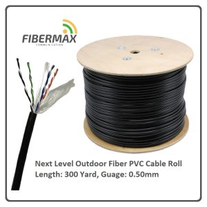 Fiber Max Outdoor Fiber PVC CAT6 Cable Roll 0.50mm 300 Yard