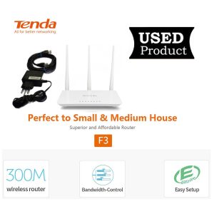 Tenda F3 Wifi Router with Adapter (USED Product)