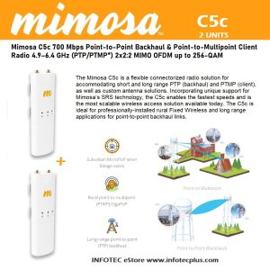 Mimosa C5c Point-to-Point Backhaul & Point-to-Multipoint Client Radio (2 Pack)