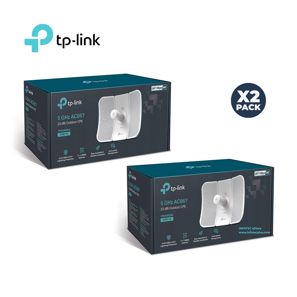 TPLINK CPE710 5GHz AC 867Mbps 23dBi Outdoor CPE111