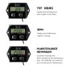 Digital Tachometer Hour Meter LCD Display Spark Plugs 2 and 4 Stroke Engine RPM Tacho Tach Gauge Spin (Standard Size) - Image 5