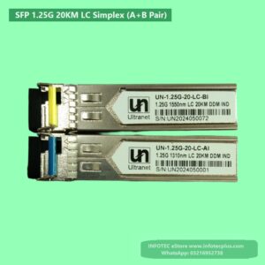 Ultranet SFP 1.25G Simplex LC Type 20KM 1310/1550 Single Mode (UN-1.25G-20-LC-A+B)