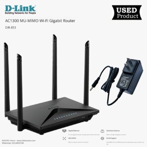 D-LINK DIR-853 AC1300 Dualband Gigabit Router with Adapter (Used)