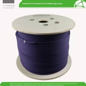 VIVANCO 23AWG UTP CAT6 LSZH PURPLE PureCopper 305Meter