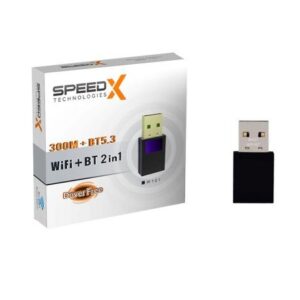 Speedx Alfa W107 (2 in1) Wifi + Bluetooth 5.3 Usb Adapter 300mbps Plug & Play