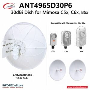 LANBOWAN 30dBi Dish for Mimosa C5x, C6x, B5x Model ANT4965d30P6 (Pair)