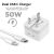 Iphone 14 Pro 3 Pin (Uk Pin) 50w Usb-C+C Power Adapter With Usb-C To Lightining Cable